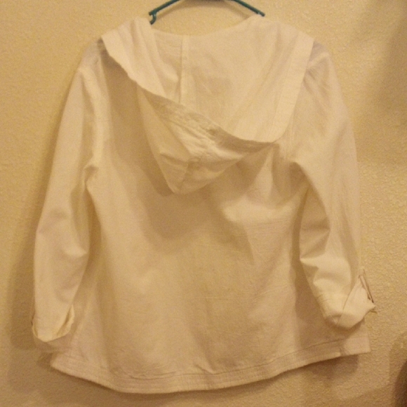 Hillard & Hanson Women's Cream Utility Jacket - Picture 3 of 5